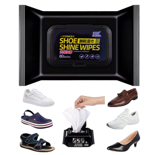 Shoe Shine Wipes Quickly Remove Dirt Stains Pack of 2 160 Wipes Store Laxmi